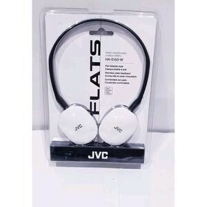 JVC Flats Lightweight On-Ear Headphones HA-S160-W - NEW